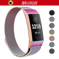 Miimall Fitbit Charge 3 / Charge 3 SE Band Milanese Stainless Steel Metal Magnetic Strap