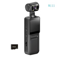 4K Action Camera 180 Degree Rotating Mini Portable Camera Sports Body Camera