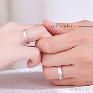 SILVER COUPLE ENGAGEMENT RINGS FOR MEN AND WOMEN - J162