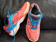 二手羽球鞋。YONEX(yy)/橘紅色/25cm。