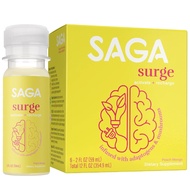 SAGA Organic Energy Shots | Contains Nootropics, & Mushrooms - CoQ10 & Ashwagandha | High Bioavailab