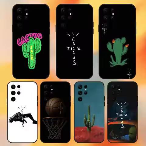 C-Cactus J-Jack Travis Scott Phone Case For Samsung S 25,24,23,22,30,21,10,9,Ultra,Plus,Lite,FE,4,5G