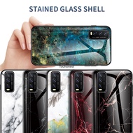 Casing For Vivo Y20 Case Vivo Y21 Case Vivo Y17S Case Vivo Y27 Case Vivo S17 Pro Case Vivo V29 Lite Case Luxury Marble Grain Hard Tempered Glass Protective Back Cover Phone Cassing Cases Case