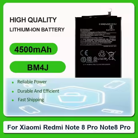 Replacement Mobile Phone Battery For Xiaomi Redmi Note 8 Pro Note8 Pro BM4J 4500mAh