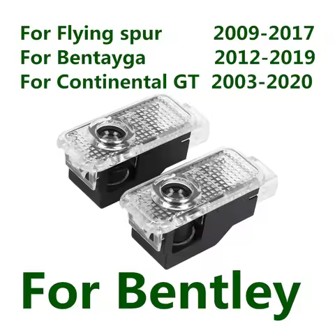 LED Car Door Shadow Lamp Welcome Projector Light For Bentley Flying Spur Bentayga Continental GT 200