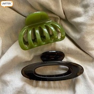 UMTTER Hollow Pumpkin Hair Clip, Geometric Styling Tools Ellipse Hair Claws, Elegant Plastic Headwea