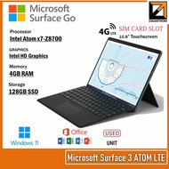 Microsoft Surface 3 LTE (1 YEAR WARRANTY T&C) Intel ATOM 4GB RAM / 128GB SSD 10.8"inch WIN 10