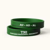 HIJAU TNI - Army Green| Silicone Rubber Bracelet | Fashion Bracelet | Wristband Wristband | Bracelet