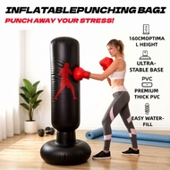 160CM Boxing Punch Bag Kids Freestanding Boxing Bag Pressure Relief Inflatable Boxing Bag