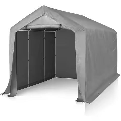 Durable Outdoor Storage Shed with Roll-Up Door, Weatherproof Bike Tent, Carport, and Garden Tool She