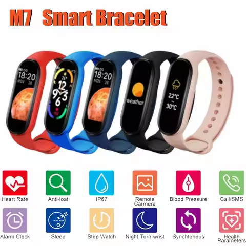 M7 Health Smartwatch Men Women: Real-Time HR/BP, Multi-Sport Tracker, Smart Band for iOS/Android (Xi