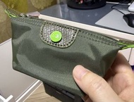 Longchamp 綠色尼龍小銀包仔
