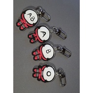 Blood group x squid game keychain