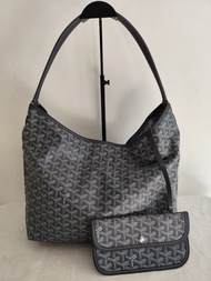 Goyard Hobo Bag with Matching Pouch Grey