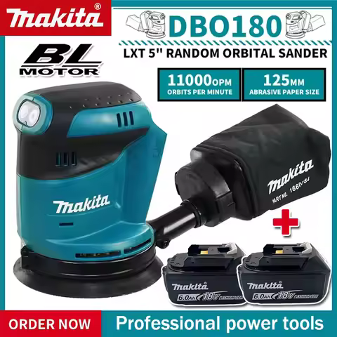 Makita DBO180Z 18V Brushless Cordless Rechargeable Disc Random Orbital Sander Woodworking Sanding Pu