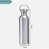 SEHVN 350 500 600 750 1000ML Stainless Steel Bike Water Bottle Fitness Single Walled Water Bottle Le