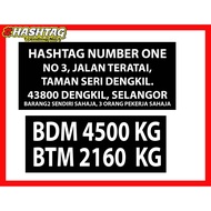 PERMIT LORI SET, STICKER PERMIT LORI SET, CUSTOM STICKER PERMIT LORRY SET DENGAN BDM STICKER