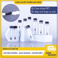 PET plastic paint bottle HandPiece, 5ml/10ml/15ml/20ml/25ml, sturdy screw cap bottle, with paint bru