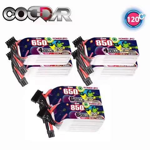 2PCS 2S 4S 6S Lipo Battery 7.6V 15.2V 22.8V 650mAh 850mAh 120C HV With XT30 Plug For RC FPV Drone Qu