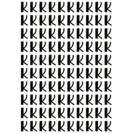 STICKER ALPHABET K LETTERS FOR BALLOON (A4 SIZE)