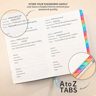 Password Keeper Book with Alphabetical Tabs for Seniors, Password Notebook for Internet Website Addr