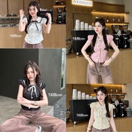 ShopBypuy Dolly Sleeve Lotus Collar Shirt Blouse Women Korean Style