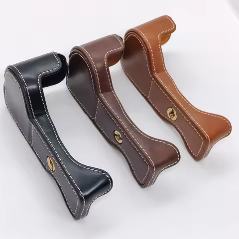 PU Leather Half Body Cover For Sony A6500 Camera Case Bag Battery Opening Base