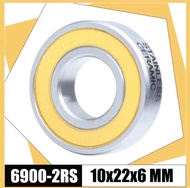 6900-2RS Stainless Bearing 10*22*6 mm ( 1 PC ) ABEC-3 6900 RS Bicycle Hub Front Rear Hubs Wheel 10 2