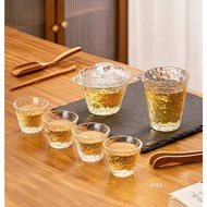 [HOT] Tea Set of 8 Piece for Making Tea and Drinking Water Made of Glass, with Solid Non-Slip Handle