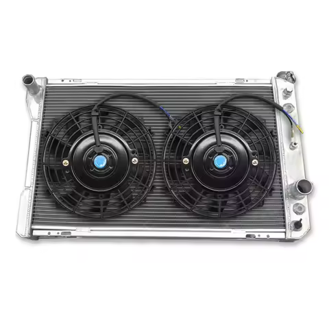 Aluminum Radiator + Fans For 1982-1992 Pontiac Firebird Trans Am / S/E Coupe Chevy Camaro RS/Z28 2.5