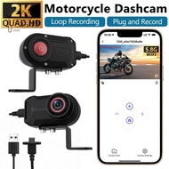 2K HD WiFi Motorcycle Driving Dash Cam DVR Camcorder IP66 Waterproof Loop Recording  Dash Cam