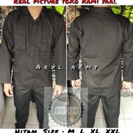 [Ready] Baju Seragam Setelan Pdl Satpam Security Brimob Keamanan Hitam