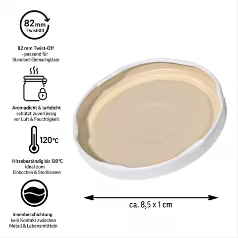 KSOL 50Pcs Screw Lids to Type 82-Replacement Lids for Preserving Jars,Twist Off Lid,Preserving Lids 