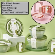 Coya Cozy 6669/6675 BPA-Free Food Grade PP Microwave Safe Food Container Storage [260ml/550ml/1100ml