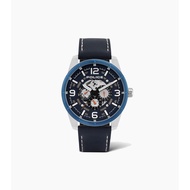 POLICE GENTS LAWRENCE STAINLESS STEEL LEATHER PL15663JSTBL03 - CAJEES TIME ZONE