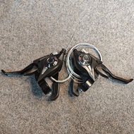 Cặp Tay Đề Tay Bấm Xả Xe Đạp Shimano 3x8 Speed Bấm Nhả Nhẹ