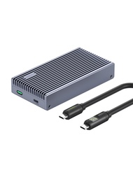 M.2 NVMe SSD Enclosure, 40Gbps USB4 SSD Enclosure with LED Display USB4 Cable PCIe3.0x4 Aluminum USB