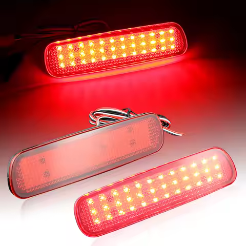 2pcs Car LED Rear Bumper Reflector Brake Light Tail Lamp For Lexus LX470 For Toyota Land Cruiser 100