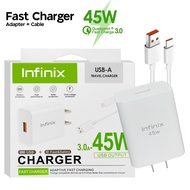 TCF 45W 68W 3.0A Adapter + Cable Fast Charger for Type C Infinix Phone (Replacement Charger)