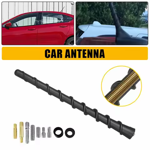 1Pcs 7Inch Car Antenna Aerial AM FM Radio Signal Antenna Replacement Car Auto Roof Mast Whip Univers