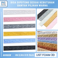 3D Foam Wallpaper List Wall Edge List Wallfoam 5 Cm Elegant Carved Motif Wall Divider