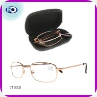 &lt;&gt;~EO Readers 1907 Foldable Portable Reading Glasses for Men and Women with Free Case &amp; Wiper