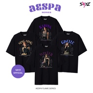 Ready] kaos aespa Flame ver - Winter Karina Giselle NingNing -'Girls' album aespa series - kaos Concert