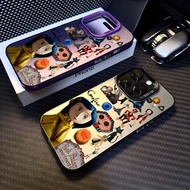 Movie Coraline Black Cat Button Key Casing for Apple Galaxy S26 S25 Edge S24 S23 S22 S21 S20 FE Ultr