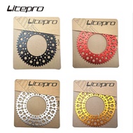 Litepro Crank Bubble Chainring Starry Sky Shaped Chainwheel โลหะผสม 54T 56T 58T เฟืองสำหรับ Brompton