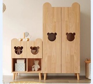 全實木衣櫃推拉門衣櫃小戶型松木衣櫃兒童衣櫃簡易家用衣櫃定制