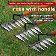 Precision Steel✔Rake Kalaykay with Handle 4/5/6/7 Teeth Rake for Garden Kalaykay Heavy Duty with Lon