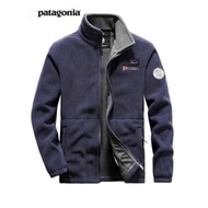 Patagonia คอตั้งผ้าฟลีซซับในผ้าฟลีซชุดผ้าขนแกะสำหรับผู้ชายกีฬากลางแจ้งแบบดั้งเดิมเสื้อแจ็คเก็ตเสริมไ