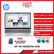 HP-15-FD0219TU-SVR-INTELCOREI5-1334U,8GBR4,512GBSSD,INTELIRIS,15.6"FHD,W1164,2YRS,H&S