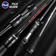 FUJI Guide 1.68m/1.8m/1.98m/2.1m Allwaters Fishing Rod UL&ML&M Solid Carbon Spinning Rod Baitcasting